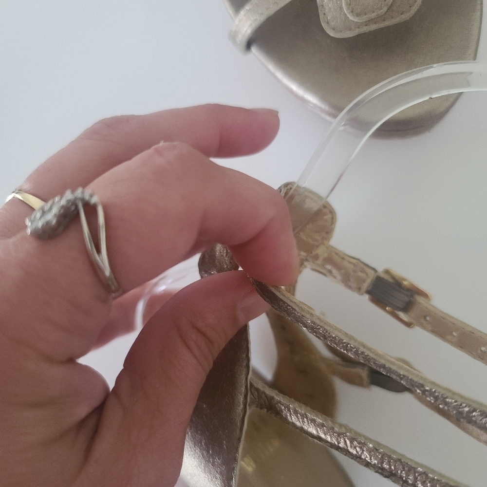 Stuart Weitzman Open Toe Platform Heels Size 7 - image 6